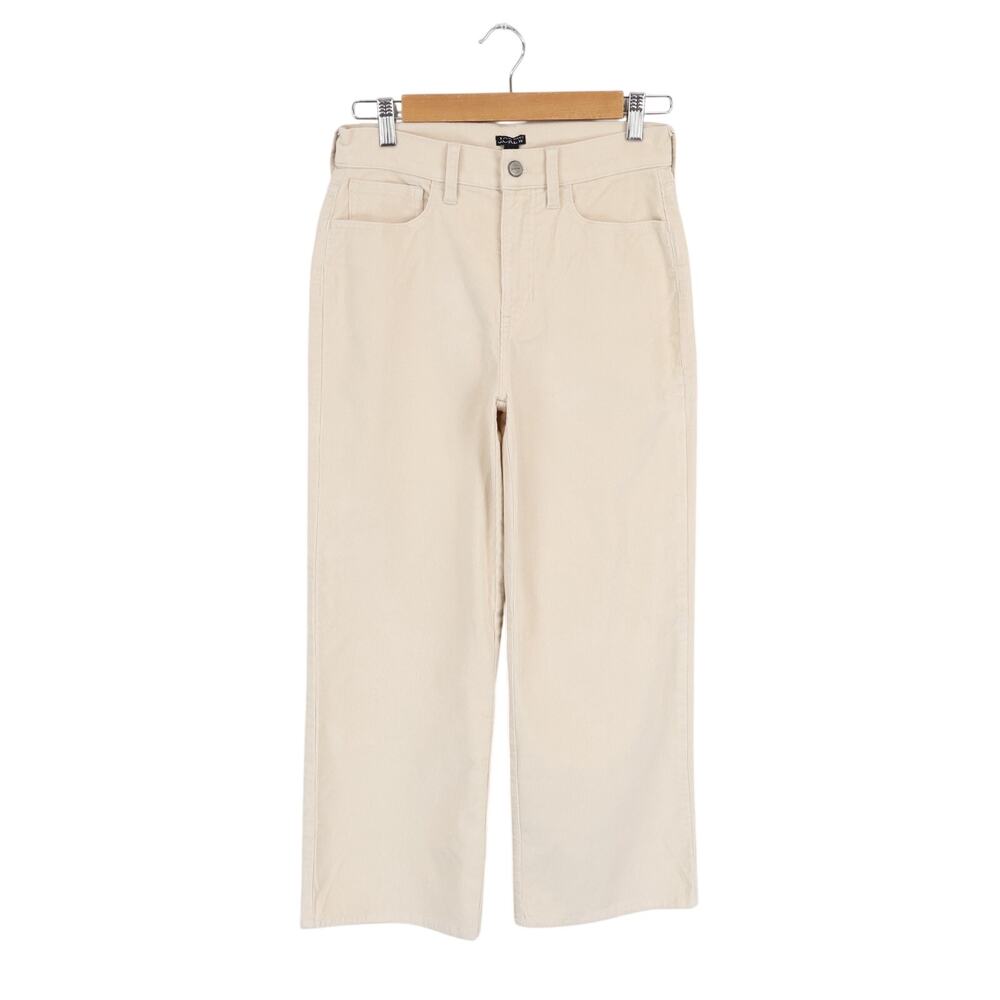 J.Crew Slim Wide Pant Corduroy Pale Bone Size 25 Petite NWT